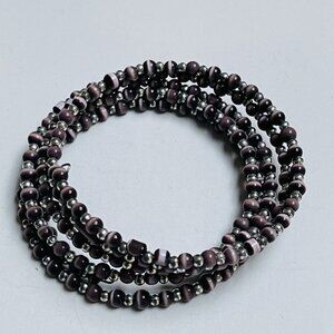 Beaded Coil Spring Bracelet Fashion Jewelry Gift Holiday Party
